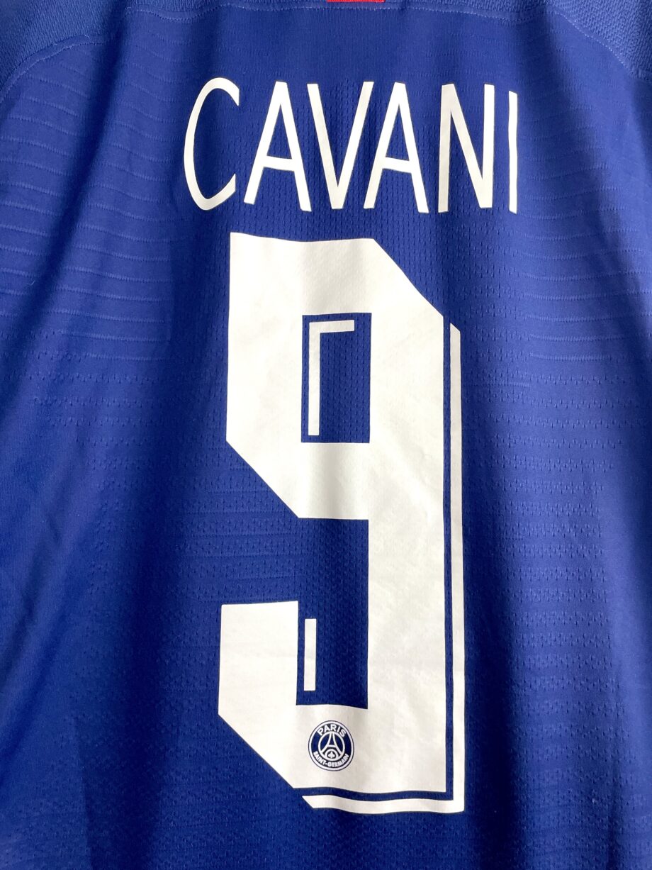 maillot vintage domicile du PSG 2019/2020 préparé (match issue) pour Cavani #9