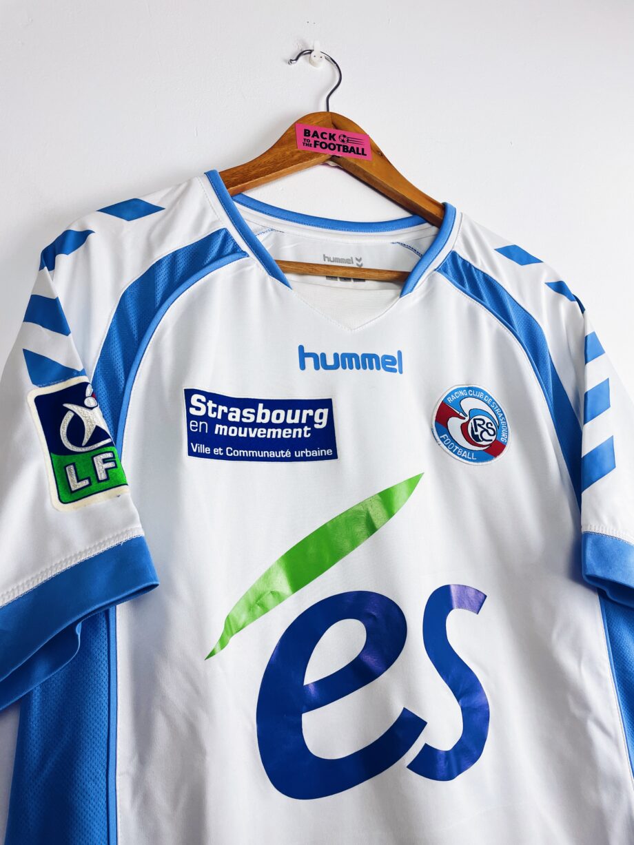 maillot vintage domicile du RC Strasbourg 2007/2008 préparé (match issue) pour Mathlouthi