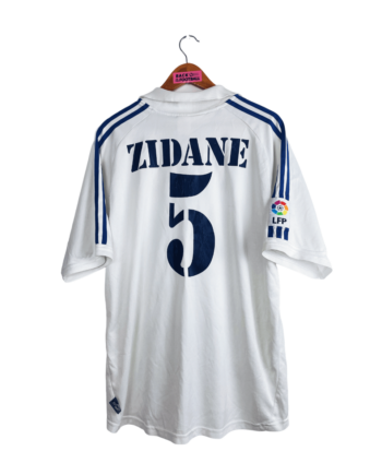 maillot vintage domicile du Real Madrid 2001/2002 floqué Zidane