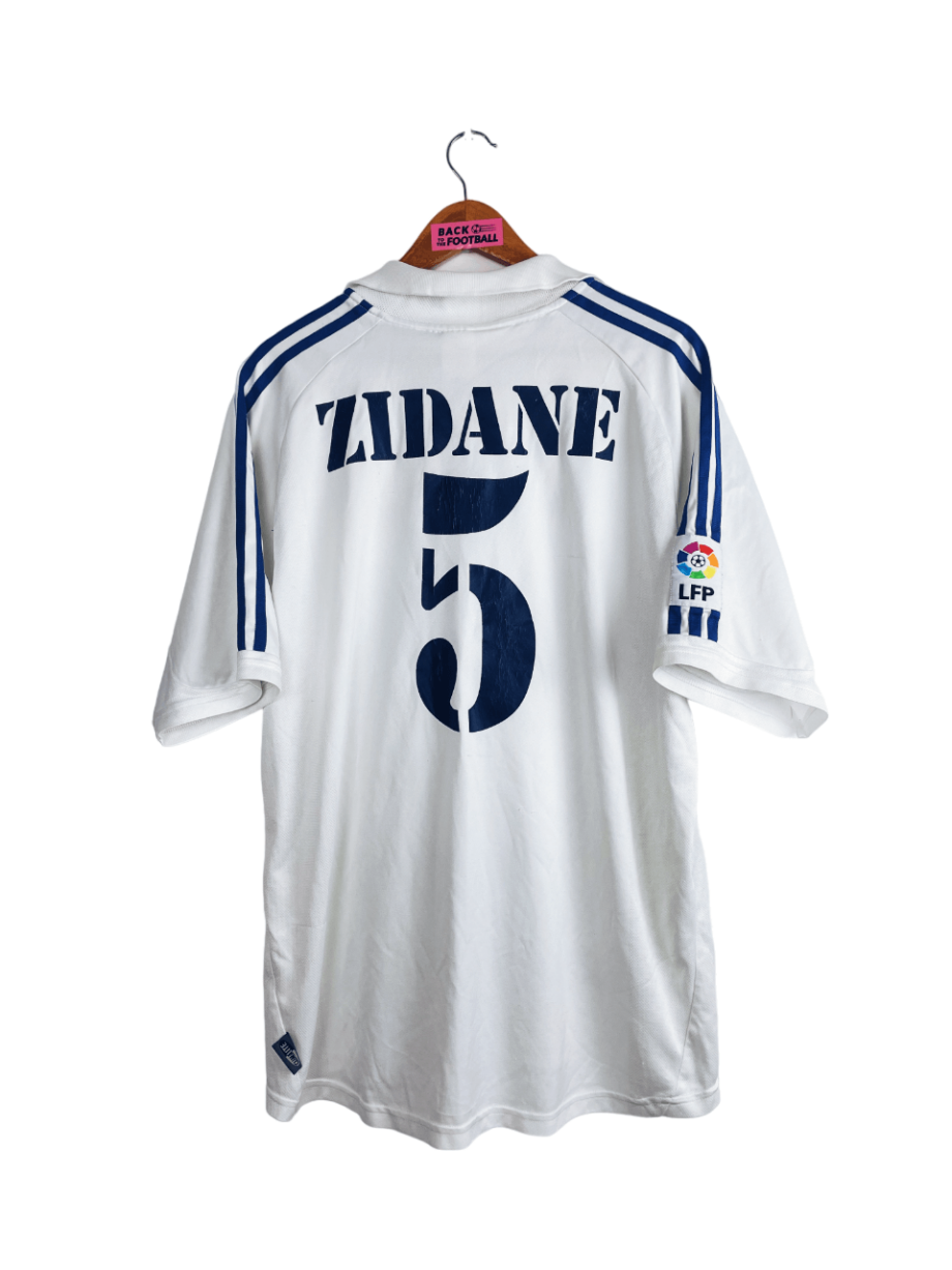 maillot vintage domicile du Real Madrid 2001/2002 floqué Zidane