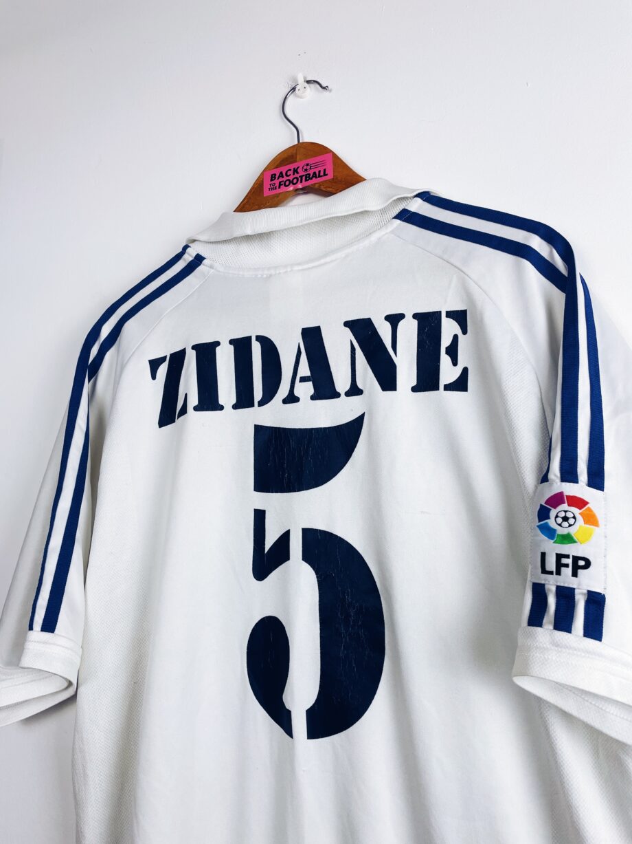 maillot vintage domicile du Real Madrid 2001/2002 floqué Zidane