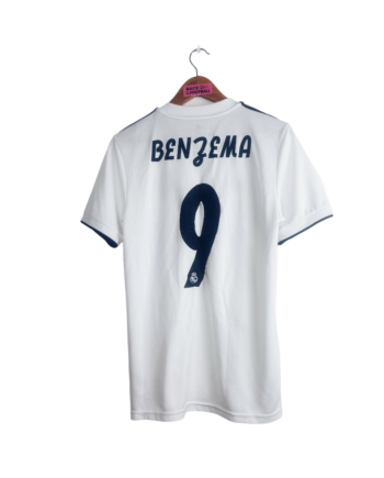 maillot vintage domicile du Real Madrid 2018/2019 floqué Benzema #9