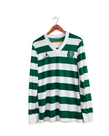 maillot vintage domicile du Sporting CP 1986/1987 manches longues porté (match worn) par le numéro 13