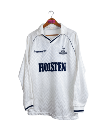 maillot vintage domicile de Tottenham 1987/1989 manches longue préparé (match issue) pour Howells #14