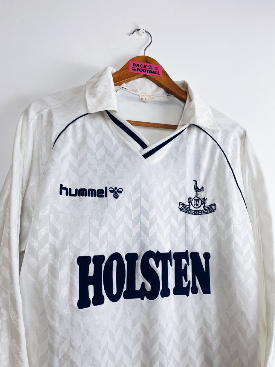 maillot vintage domicile de Tottenham 1987/1989 manches longue préparé (match issue) pour Howells #14
