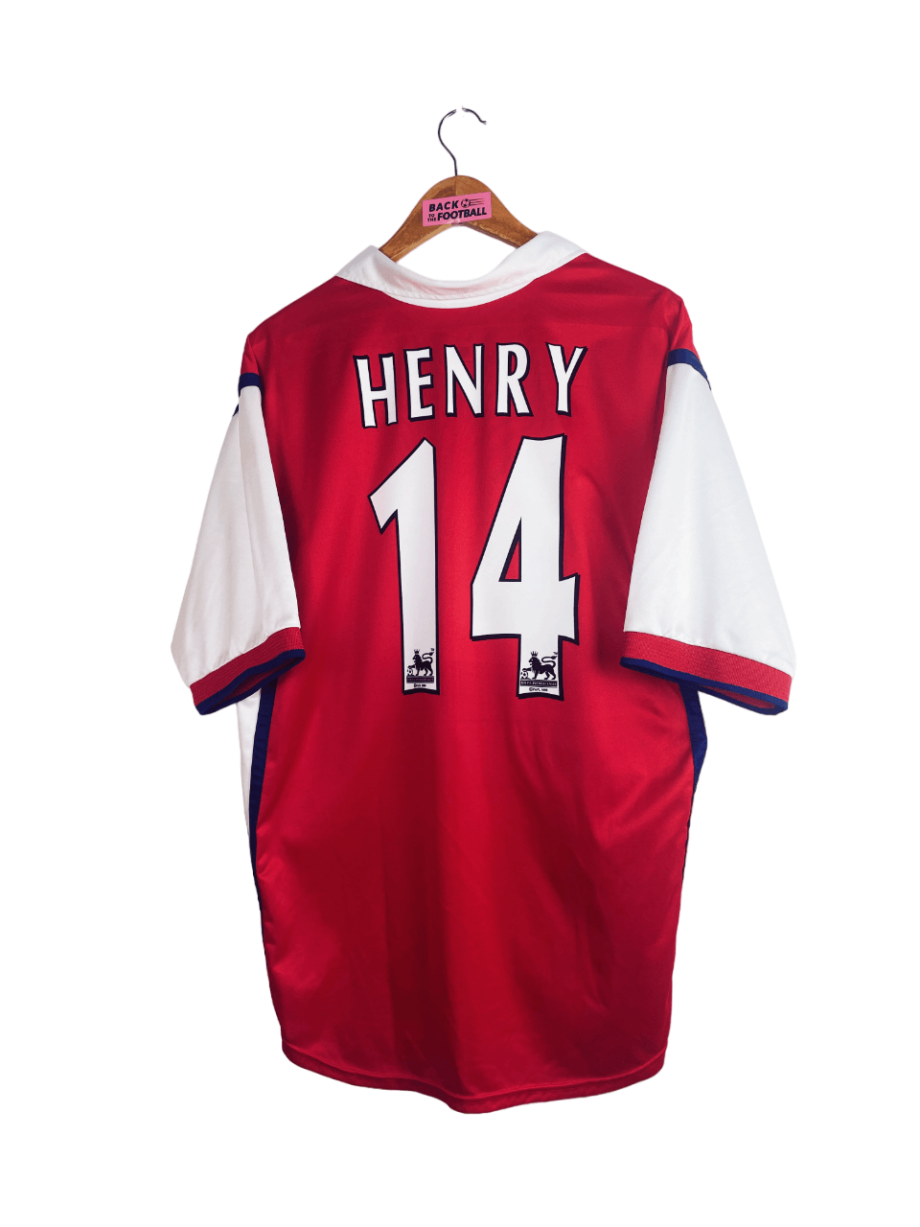 maillot vintage domicile d'Arsenal 1999/2000 floqué Henry #14