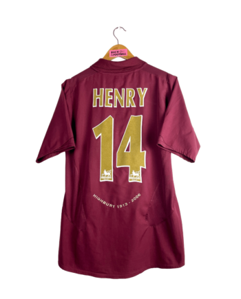 maillot vintage domicile d'Arsenal 2005/2006 floqué Henry #14