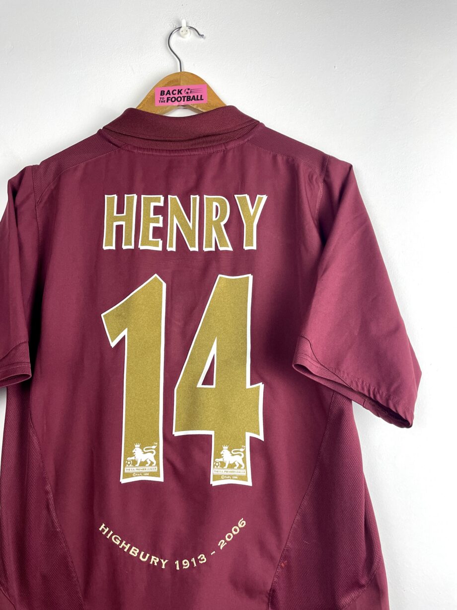 maillot vintage domicile d'Arsenal 2005/2006 floqué Henry #14