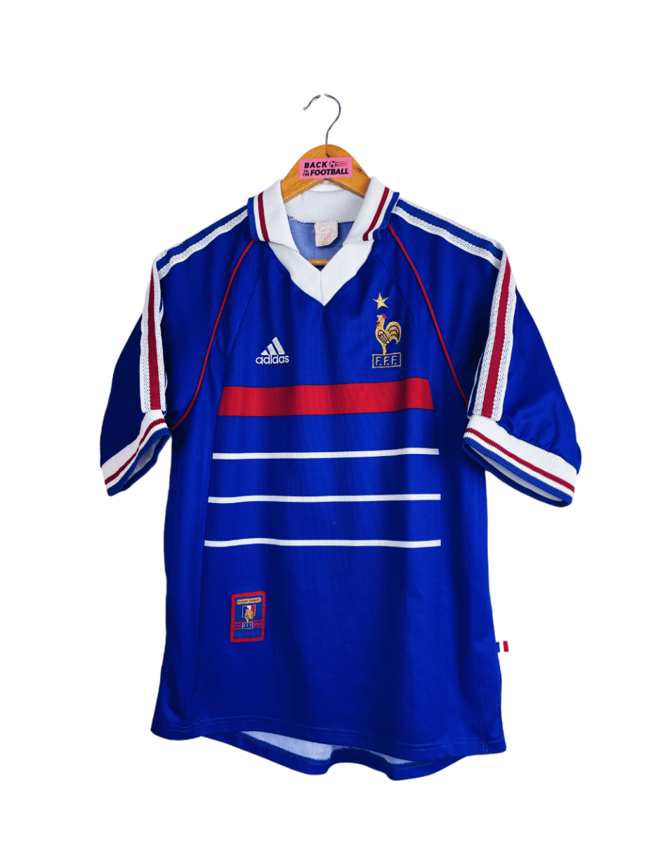 maillot vintage domicile de l'équipe de France 1998 floqué Zidane #10