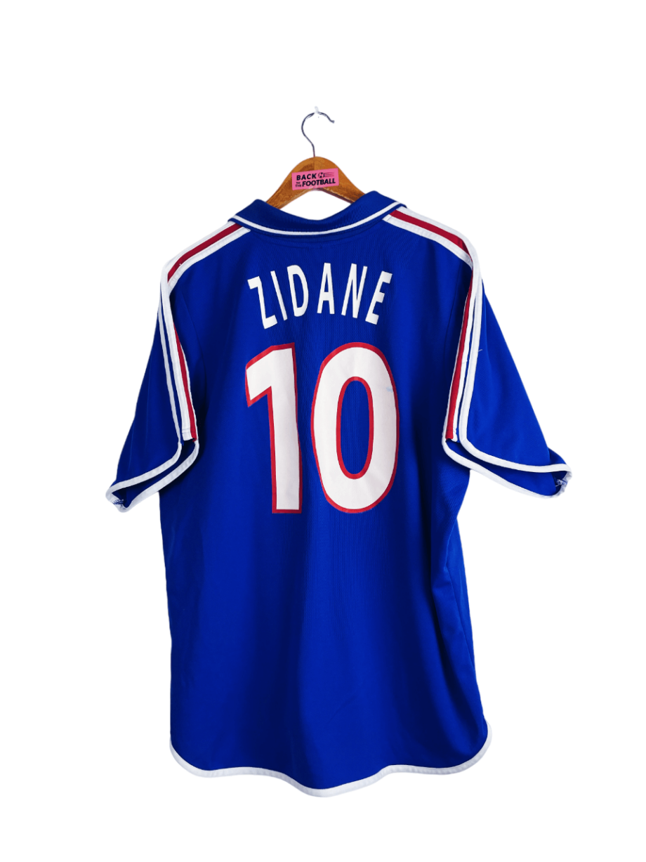 maillot vintage domicile de l'équipe de France 2000 floqué Zidane #10