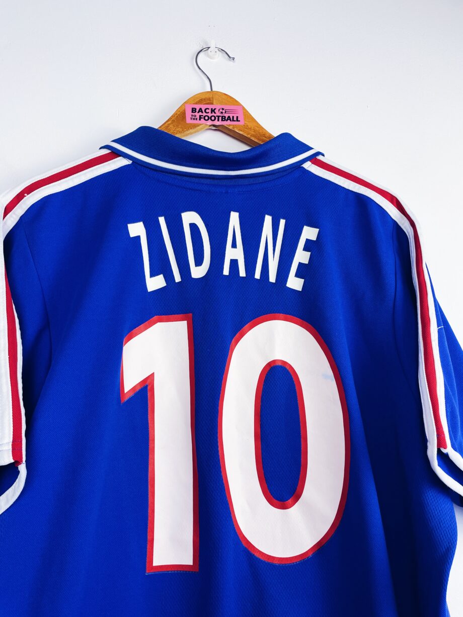 maillot vintage domicile de l'équipe de France 2000 floqué Zidane #10