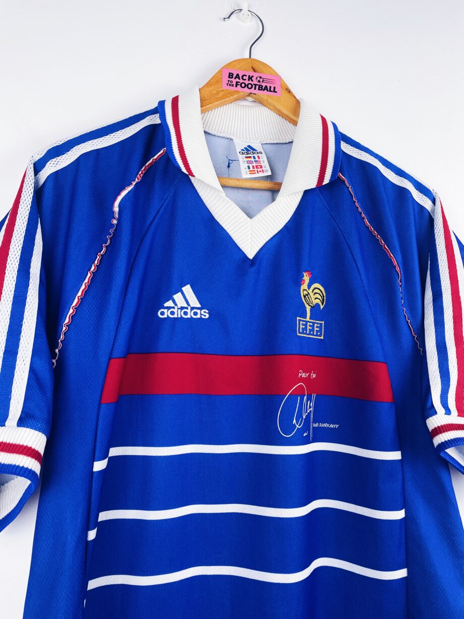 maillot domicile France 1998 signé Djorkaeff