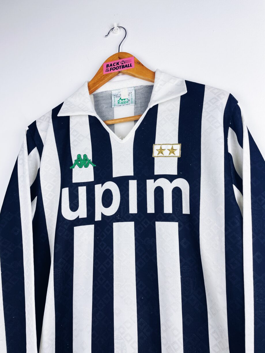 maillot vintage domicile Juventus 1990/1991 manches longues