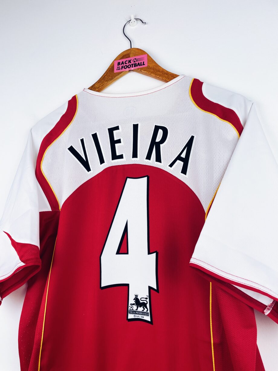 maillot vintage domicile Arsenal 2004/2005 floqué Vieira #4