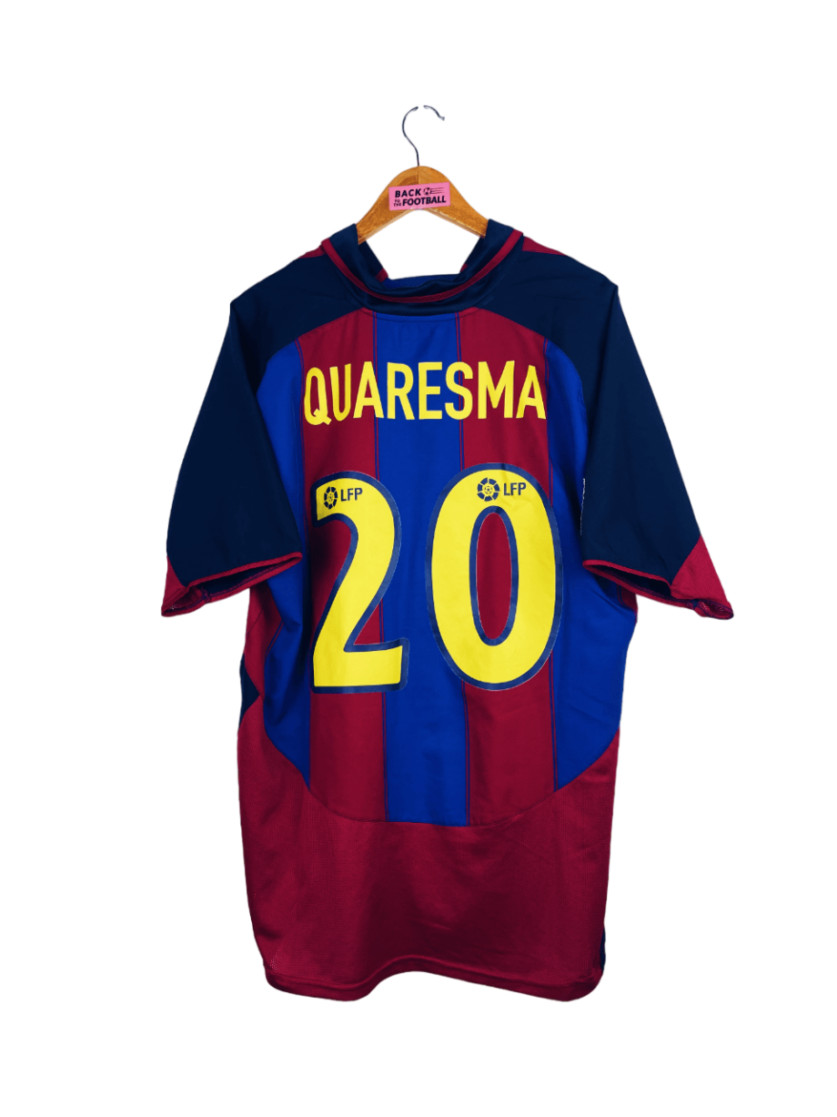 maillot vintage domicile Barcelone 2003/2004 floqué Quaresma