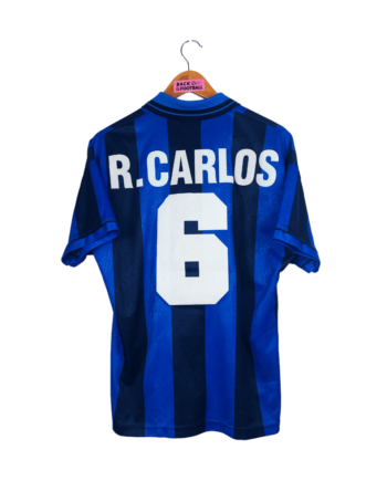 maillot vintage domicile Inter Milan 1995/1996 floqué Roberto Carlos