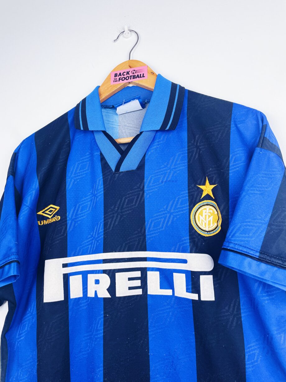 maillot vintage domicile Inter Milan 1995/1996 floqué Roberto Carlos