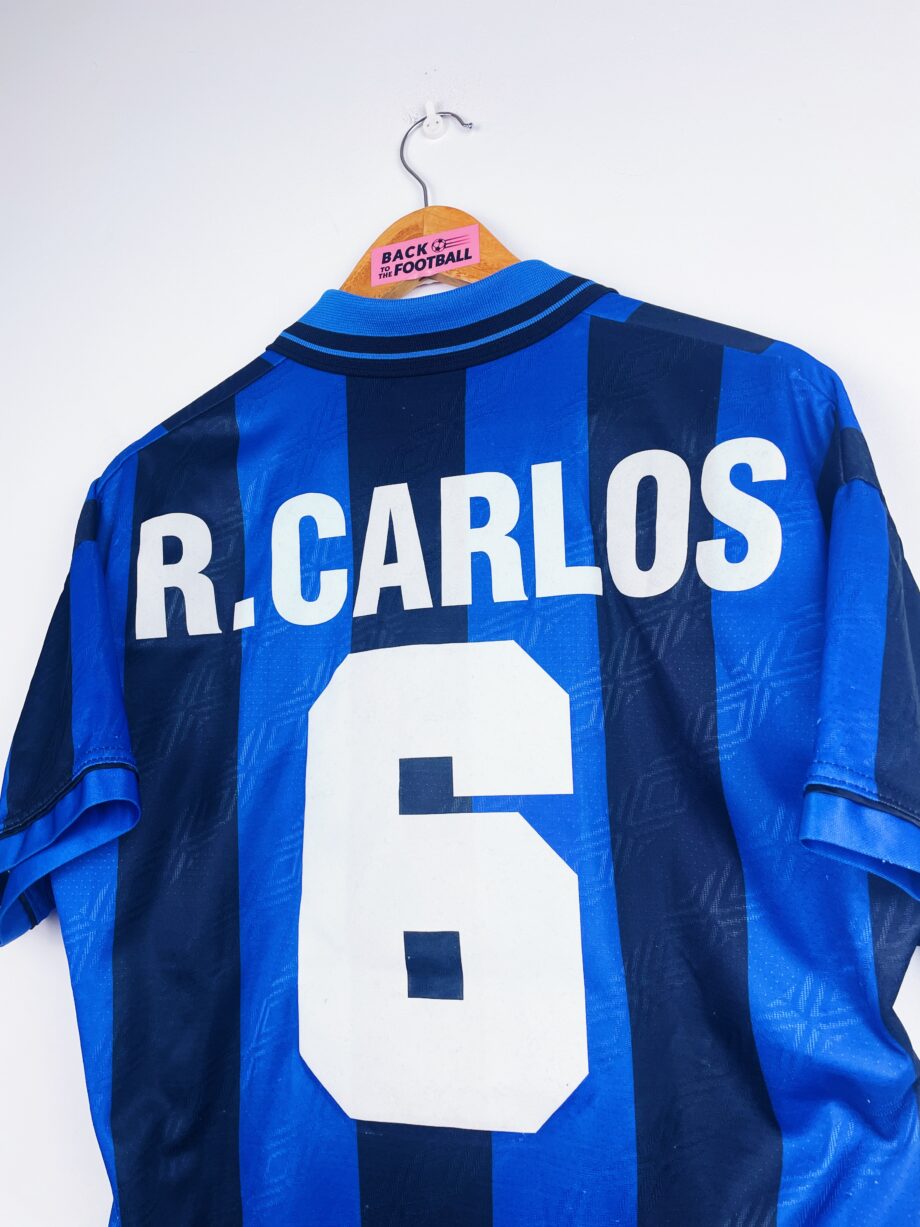 maillot vintage domicile Inter Milan 1995/1996 floqué Roberto Carlos