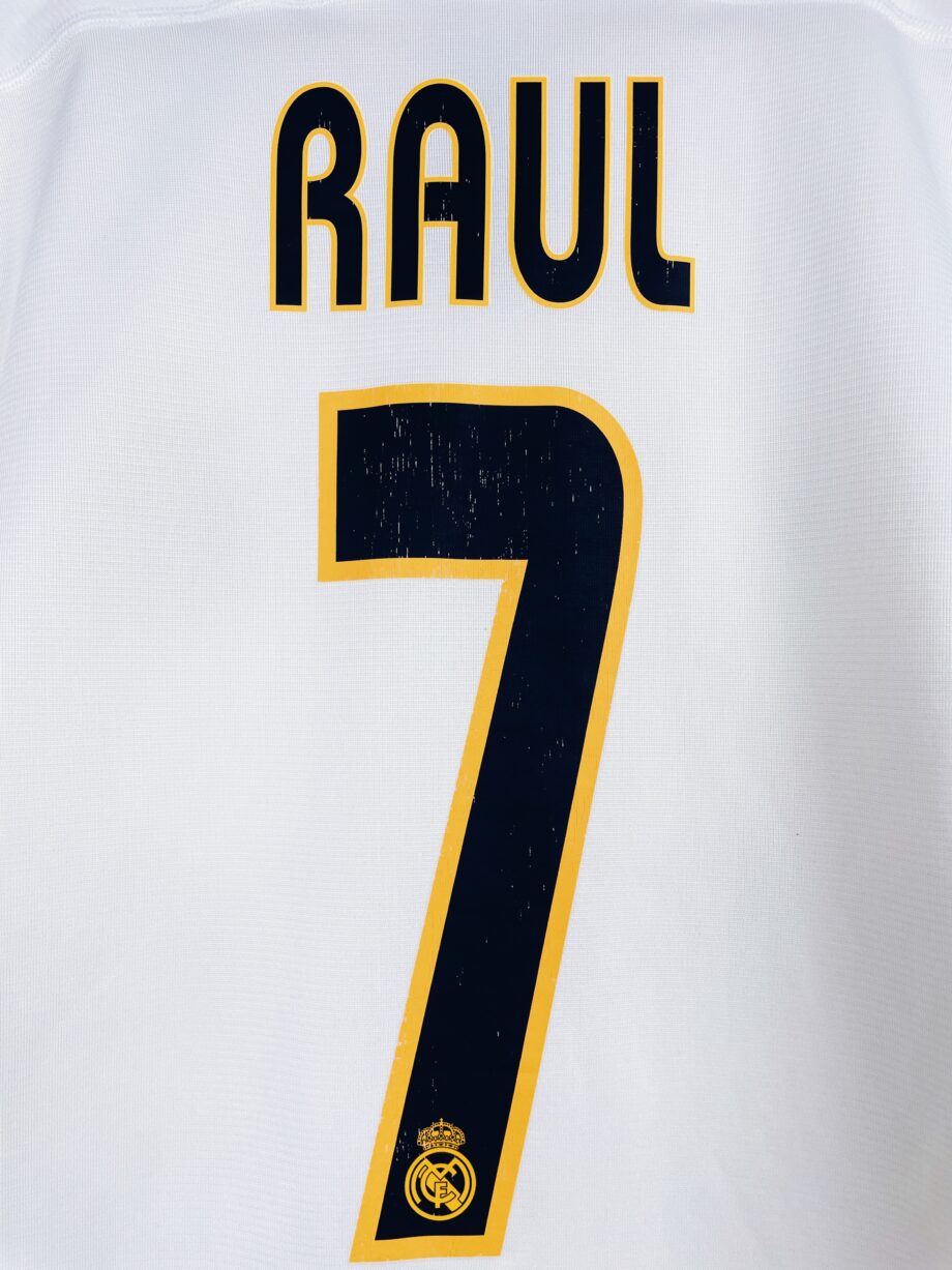 maillot vintage domicile Real Madrid 2003/2004 floqué Raul #7