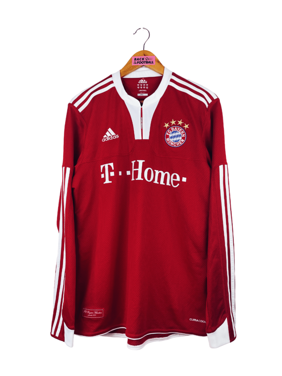 maillot vintage domicile Bayern Munich 2009/2010 manches longues floqué Ribéry