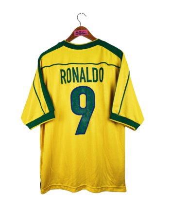 maillot vintage Brésil 1998 floqué Ronaldo #9