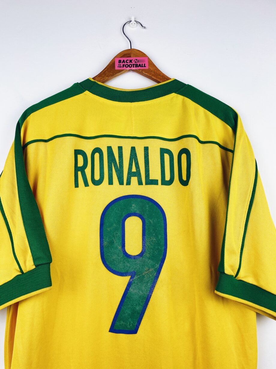 maillot vintage Brésil 1998 floqué Ronaldo #9