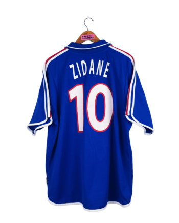 maillot vintage domicile France 2000 floqué Zidane