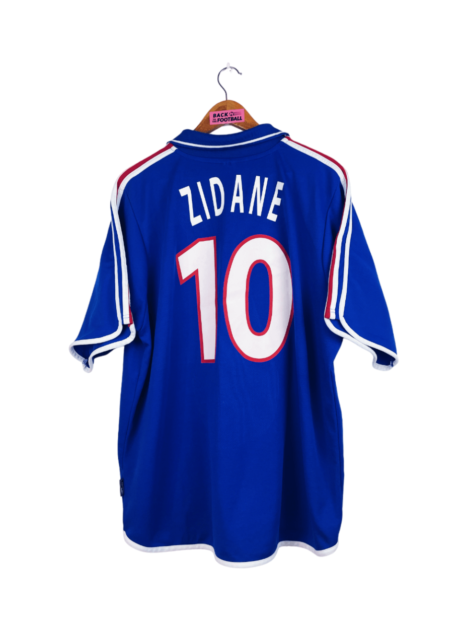 maillot vintage domicile France 2000 floqué Zidane