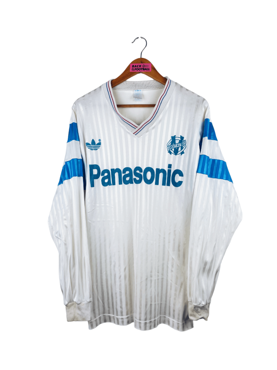 maillot vintage domicile de l'OM 1989/1991 manches longues