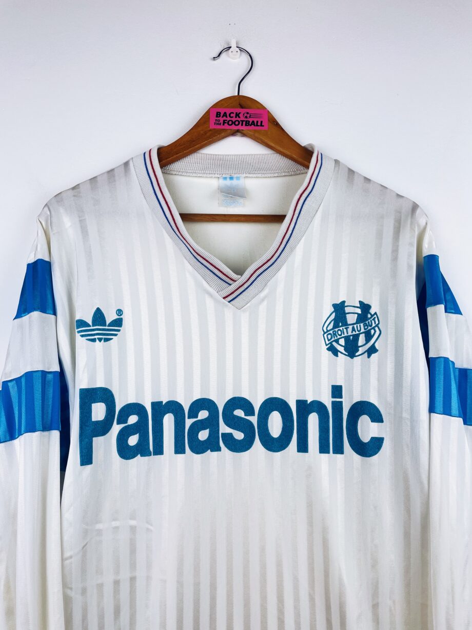 maillot vintage domicile de l'OM 1989/1991 manches longues