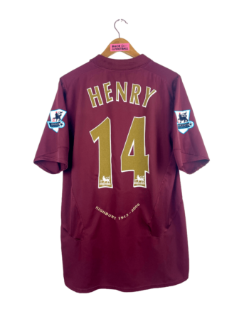 maillot vintage domicile Arsenal 2005/2006 floqué Henry #14