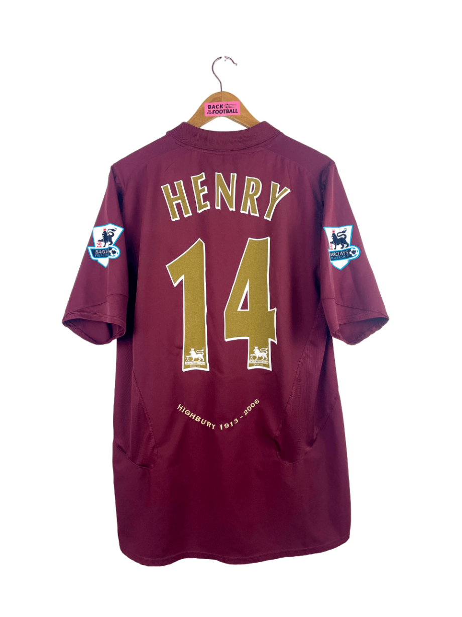 maillot vintage domicile Arsenal 2005/2006 floqué Henry #14