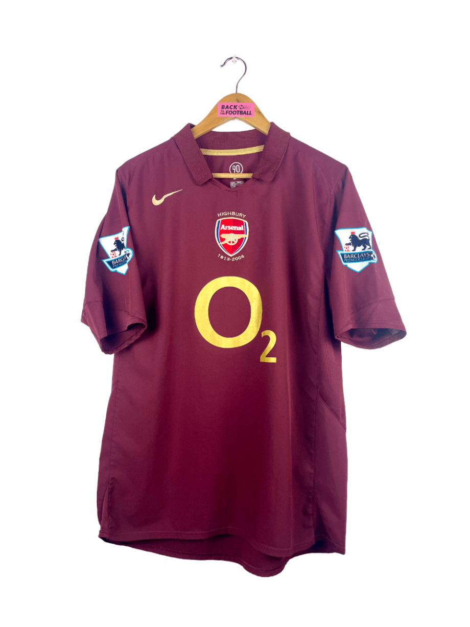 maillot vintage domicile Arsenal 2005/2006 floqué Henry #14