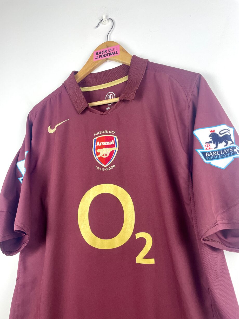 maillot vintage domicile Arsenal 2005/2006 floqué Henry #14