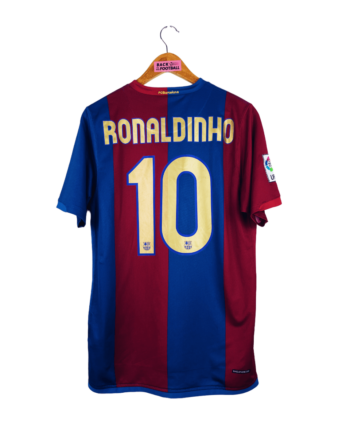 maillot vintage domicile Barcelone 2006/2007 floqué Ronaldinho #10