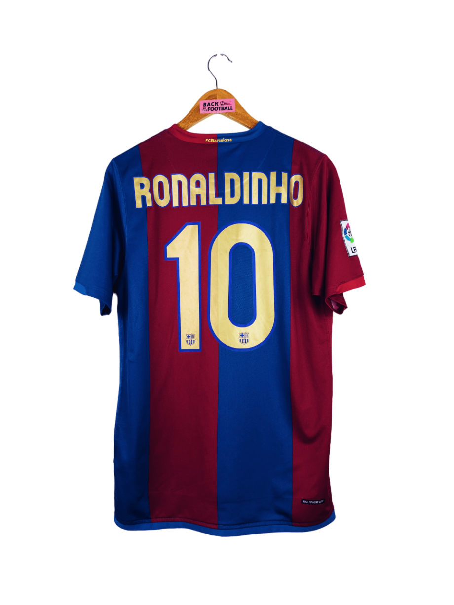 maillot vintage domicile Barcelone 2006/2007 floqué Ronaldinho #10