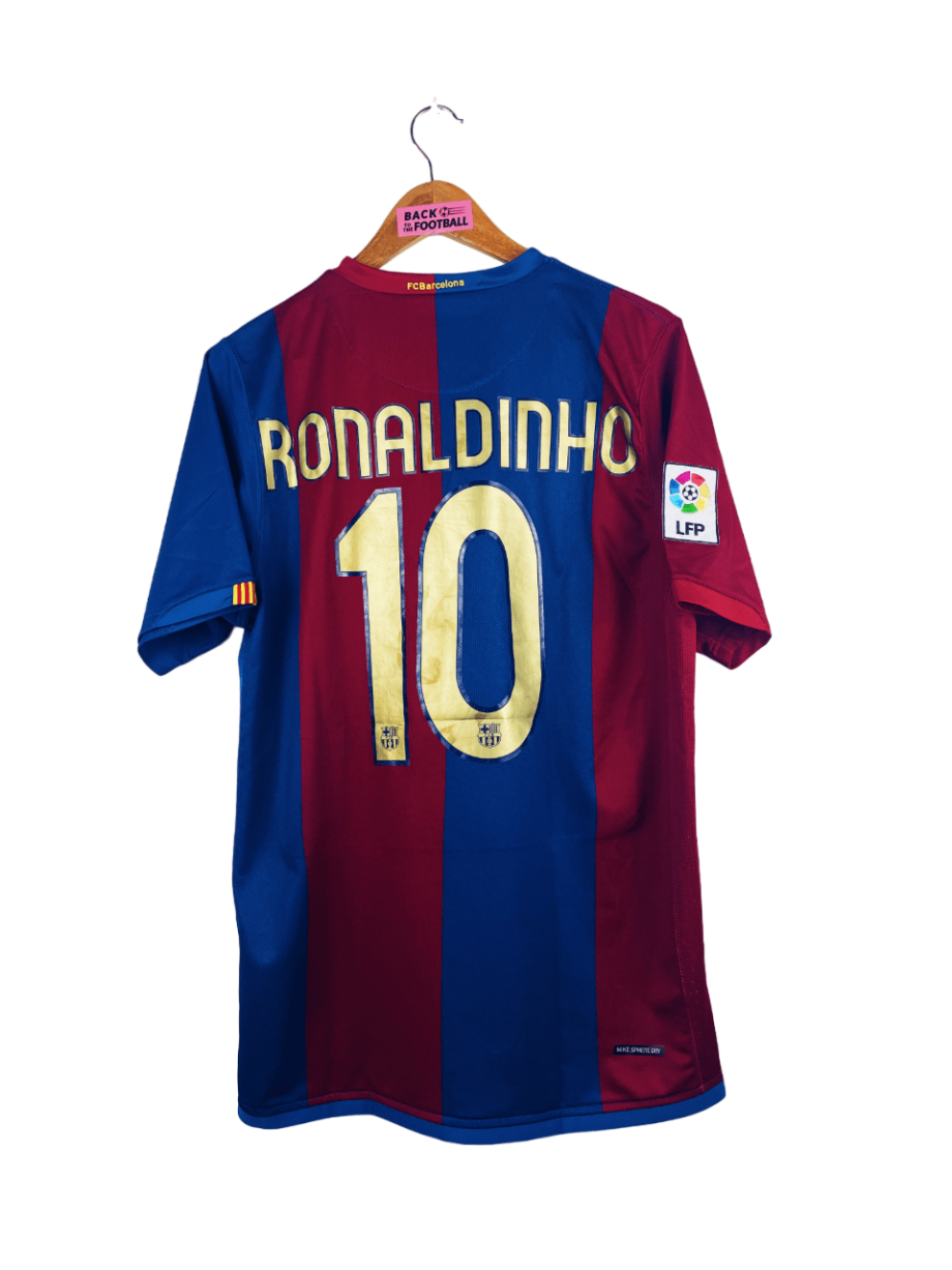 maillot vintage domicile Barcelone 2006/2007 floqué Ronaldinho #10