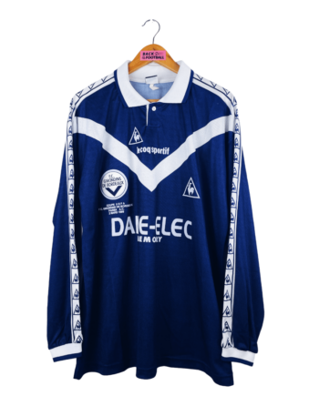 maillot vintage domicile Girondins de Bordeaux 1998/1999 manches longues floqué Benarbia