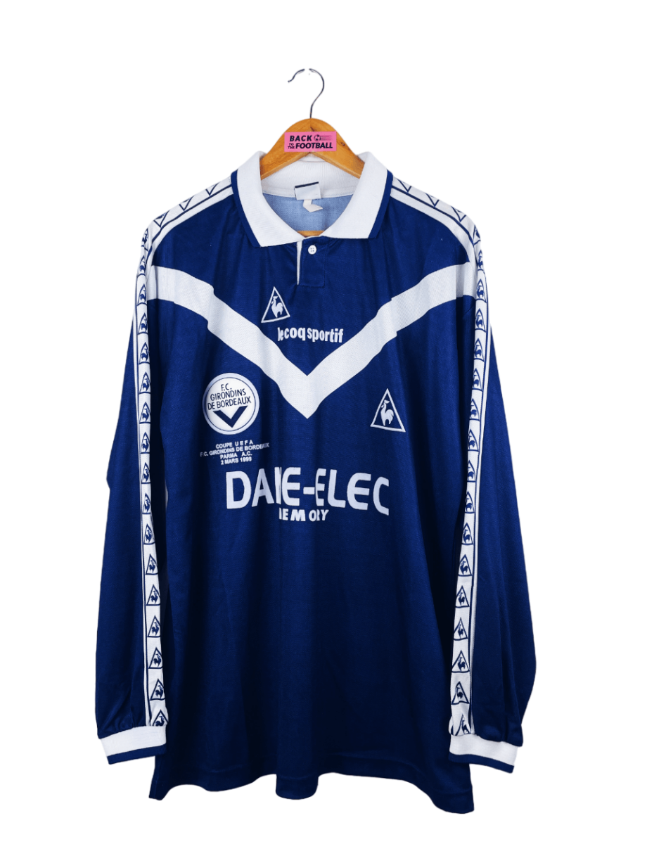 maillot vintage domicile Girondins de Bordeaux 1998/1999 manches longues floqué Benarbia