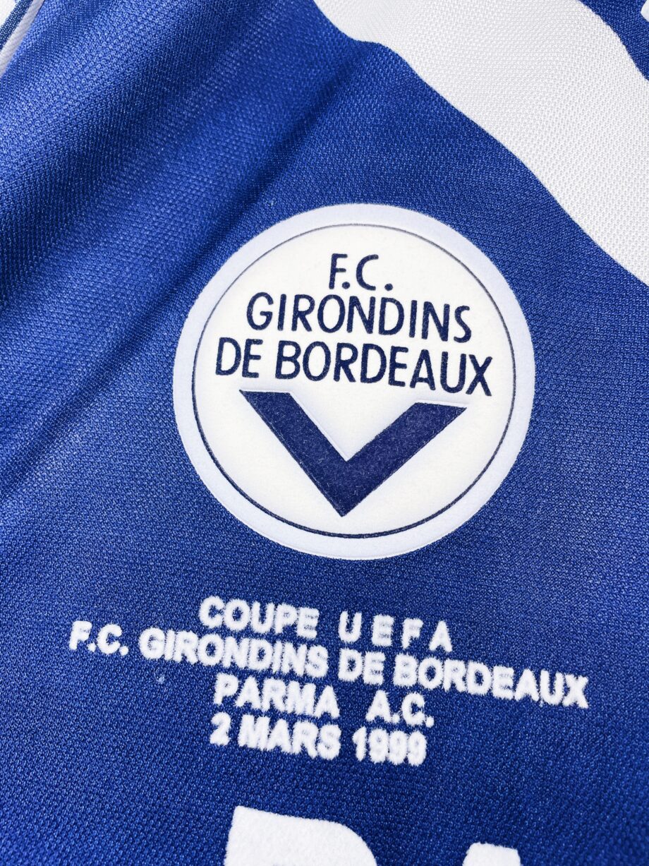 maillot vintage domicile Girondins de Bordeaux 1998/1999 manches longues floqué Benarbia