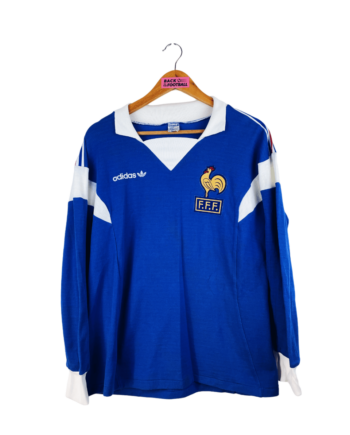 maillot vintage de l'équipe de France 1987 manches longues porté (match worn) par le numéro 13 des Espoirs