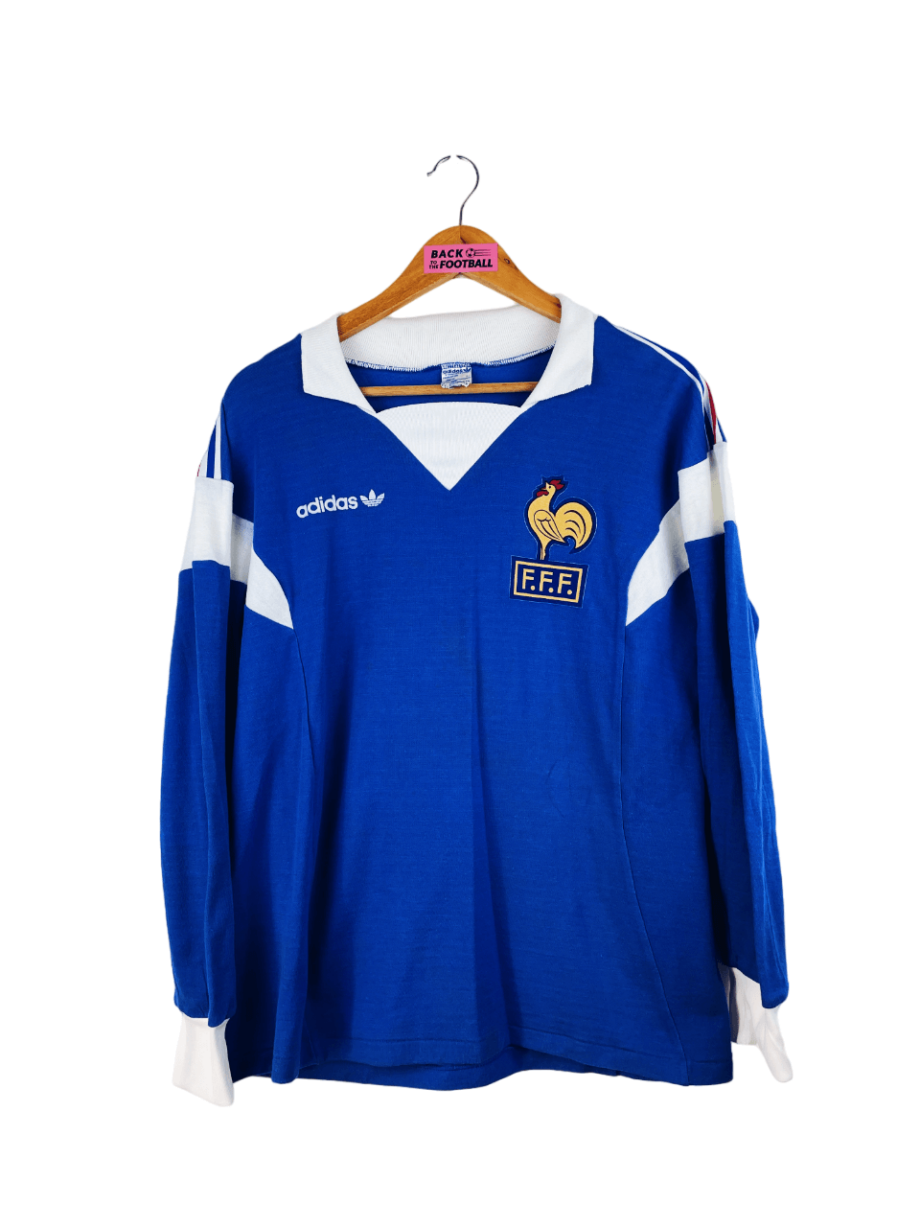 maillot vintage de l'équipe de France 1987 manches longues porté (match worn) par le numéro 13 des Espoirs