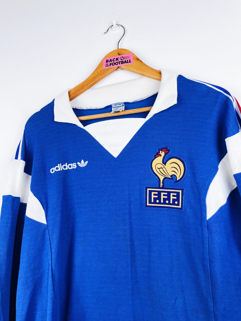 maillot vintage de l'équipe de France 1987 manches longues porté (match worn) par le numéro 13 des Espoirs