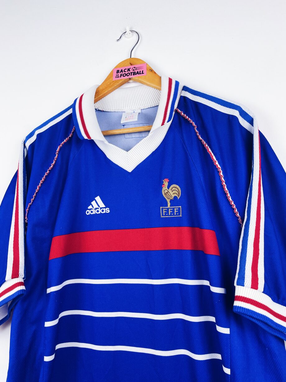 maillot vintage domicile de l'équipe de France 1998