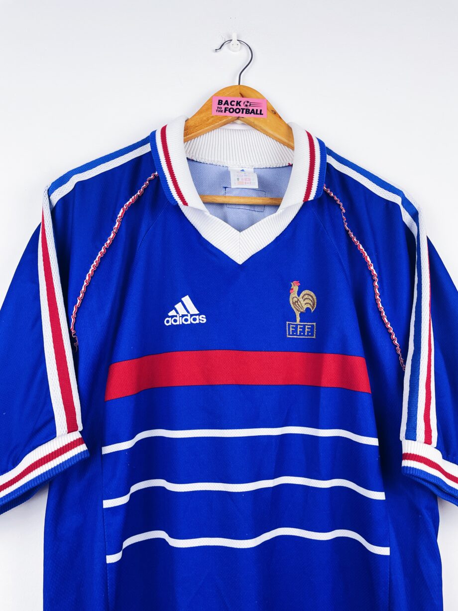 maillot vintage domicile de l'équipe de France 1998