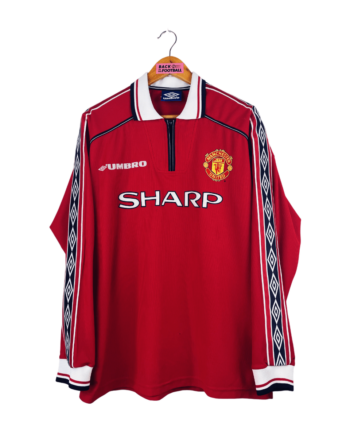 maillot vintage domicile Manchester United 1998/2000 manches longues