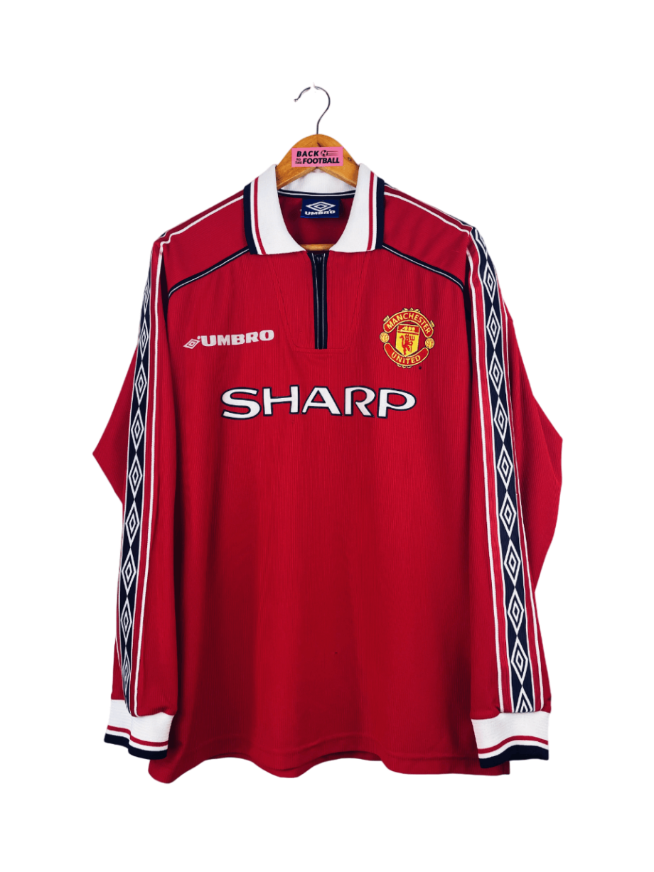 maillot vintage domicile Manchester United 1998/2000 manches longues