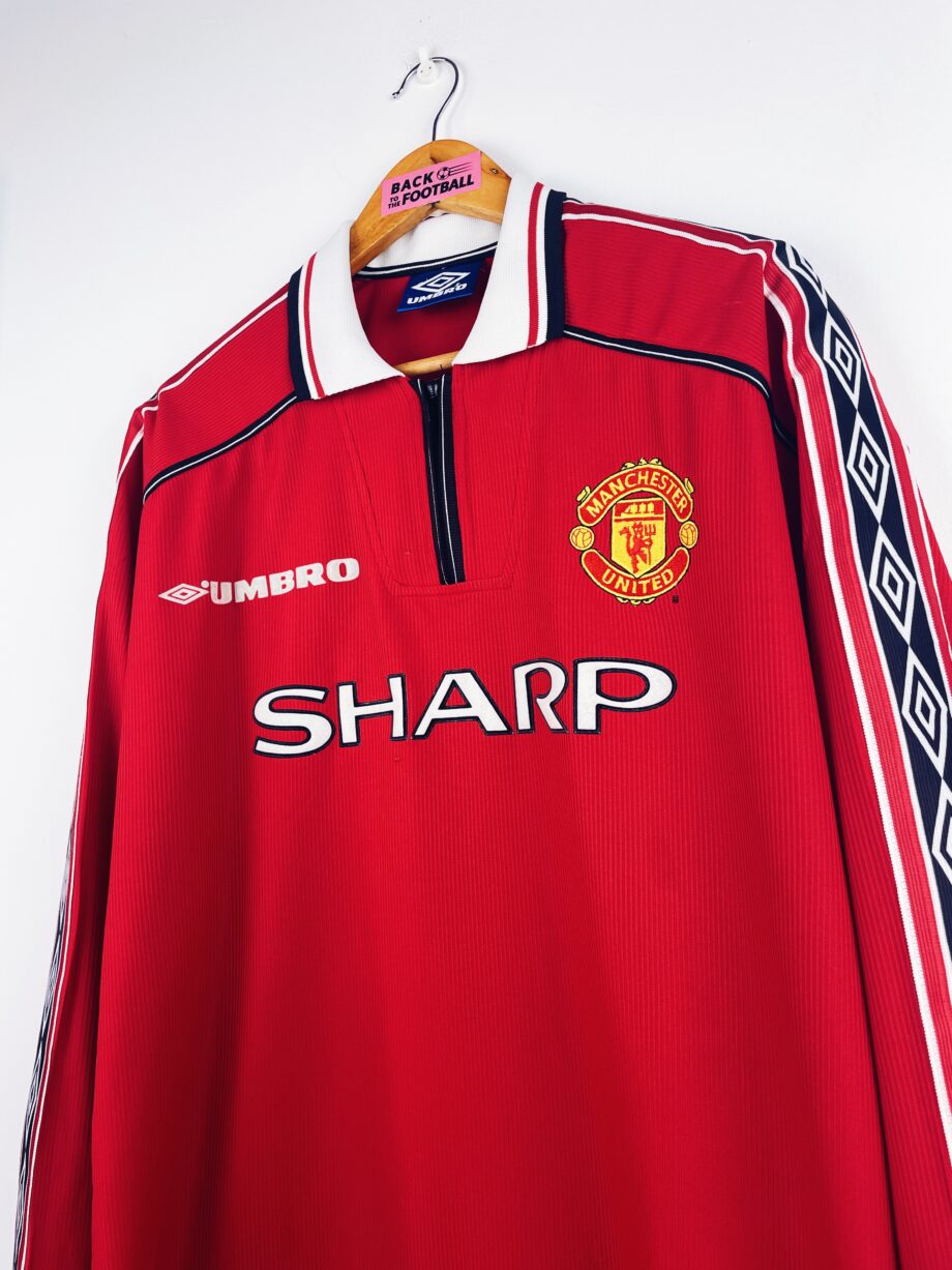 maillot vintage domicile Manchester United 1998/2000 manches longues