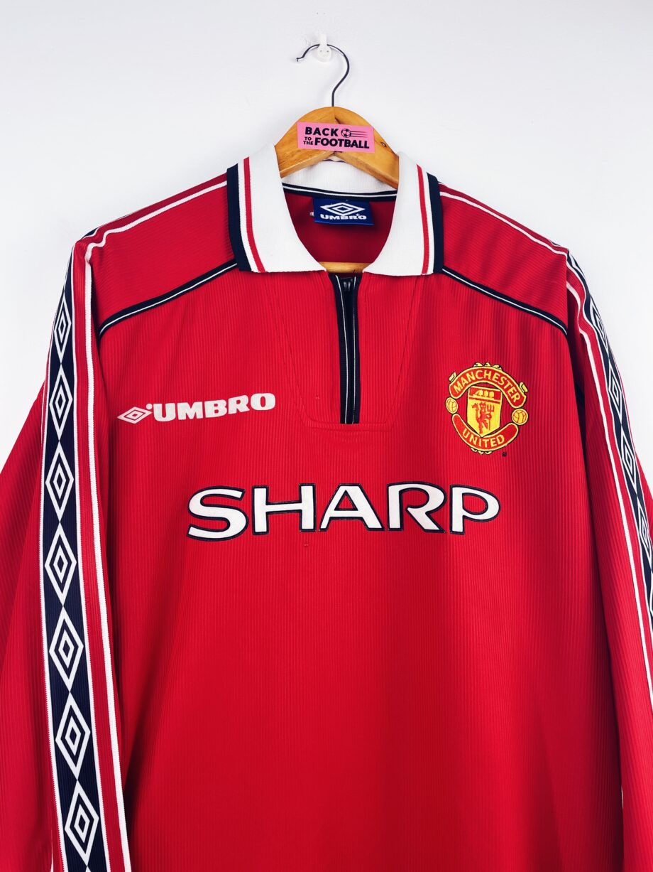 maillot vintage domicile Manchester United 1998/2000 manches longues