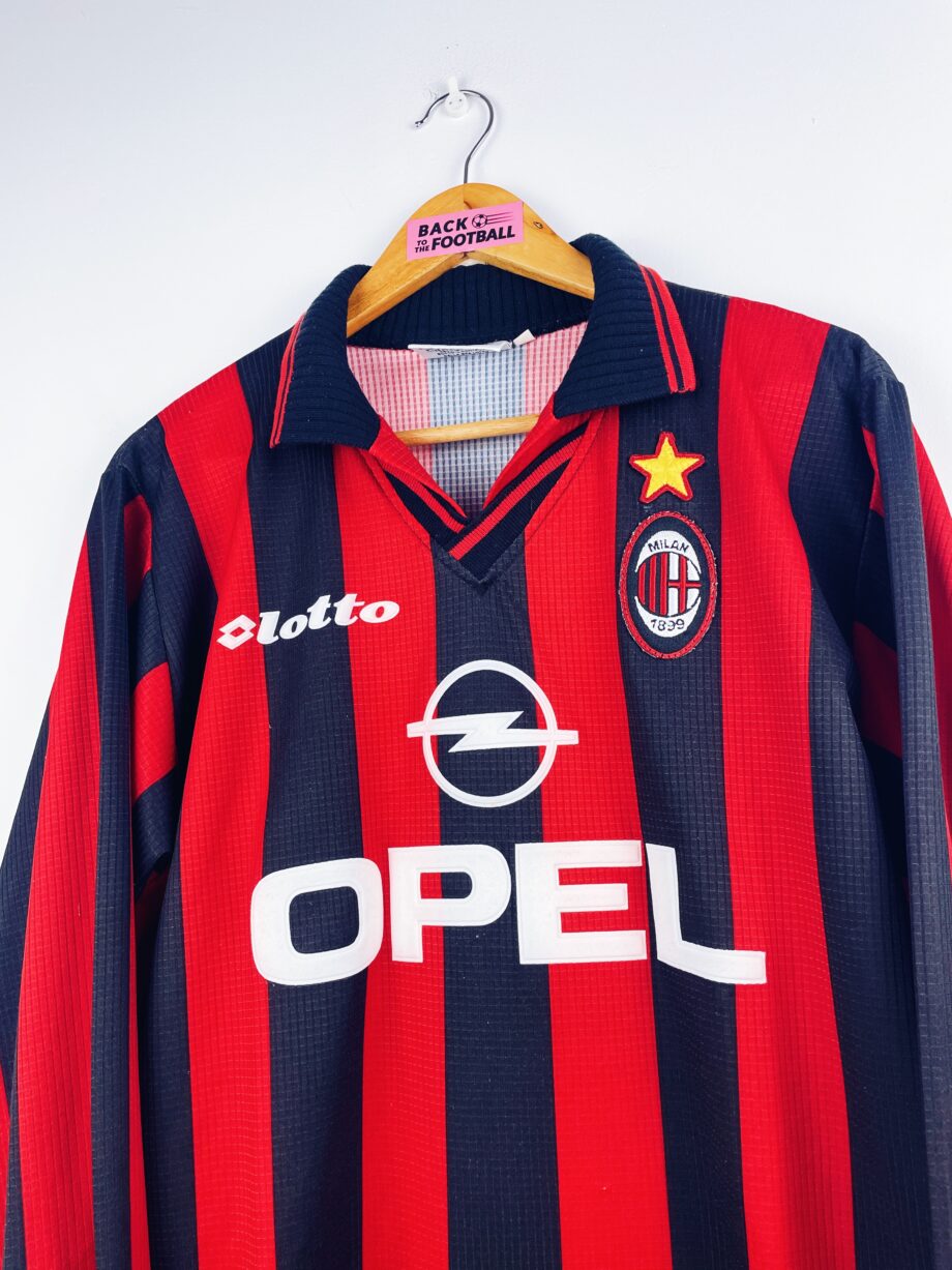 maillot vintage domicile AC Milan 1997/1998 manches longues